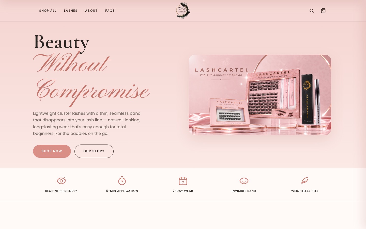 Lash Cartel Cosmetics storefront