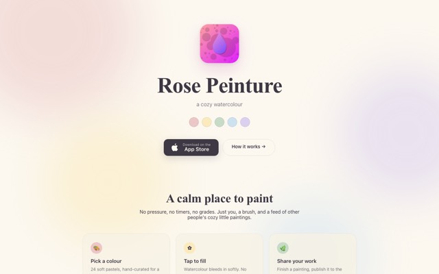 Rose Peinture website