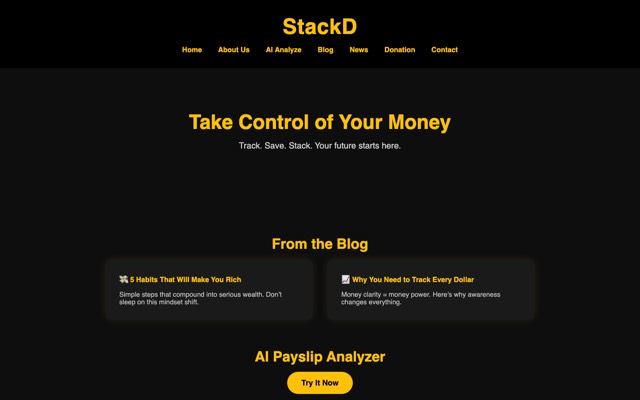 StackD website